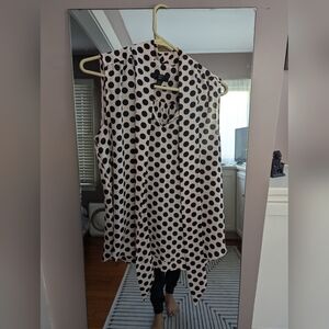 J Crew Neck Tie Blouse
